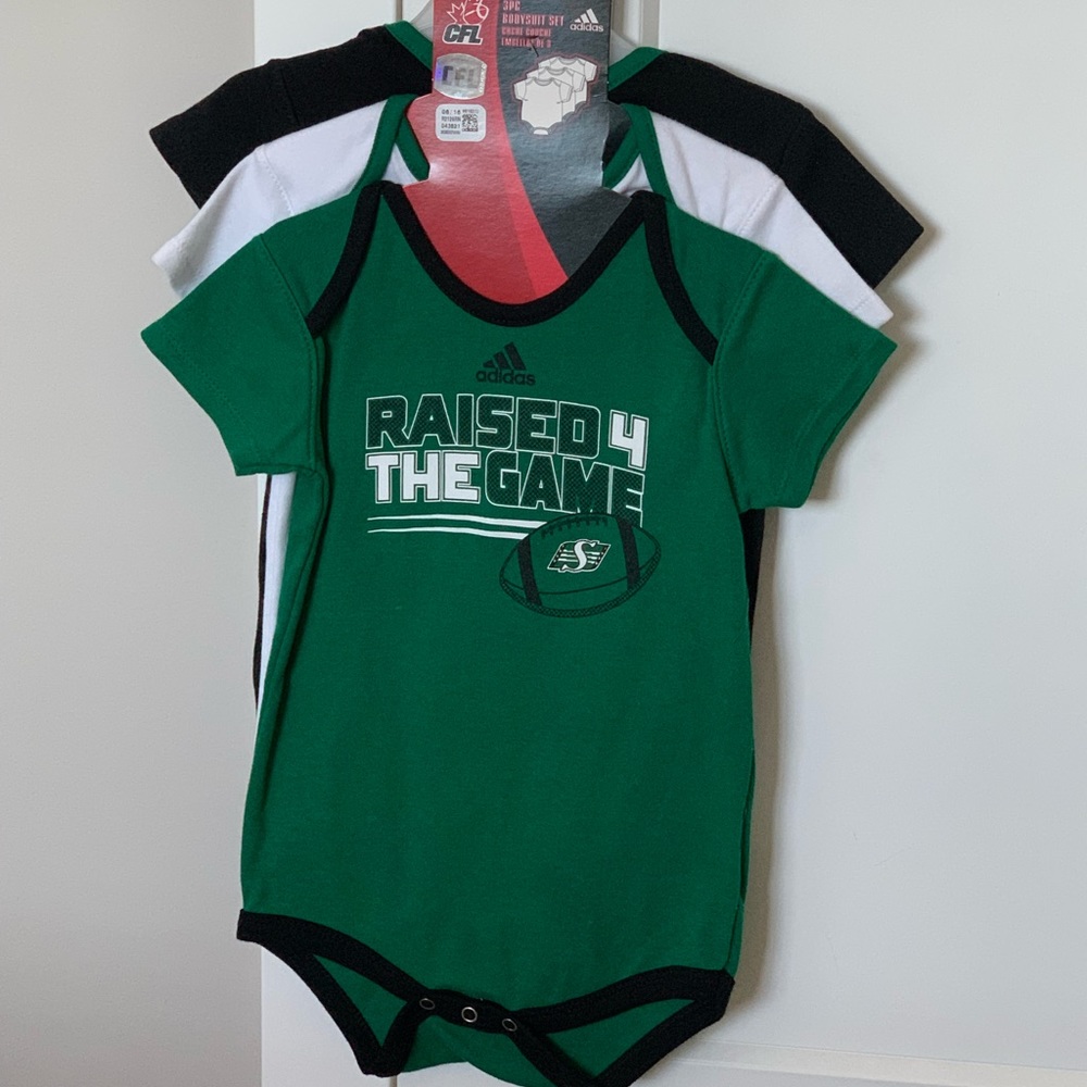 Adidas Roughriders “Riders” Onesies set of 3